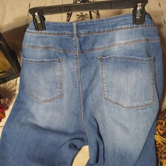 1162 Jeaniemade Size 24W Est 1946 Painted Jeans - Picture 3 of 3